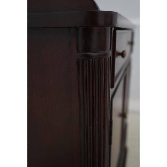 Large Dark Cherry Oversized Bed Side Chest Occasional Stand For Sale - Image 10 of 12