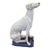 Mid-Century Italian Style White Glazed Ceramic Greyhound Statue For Sale