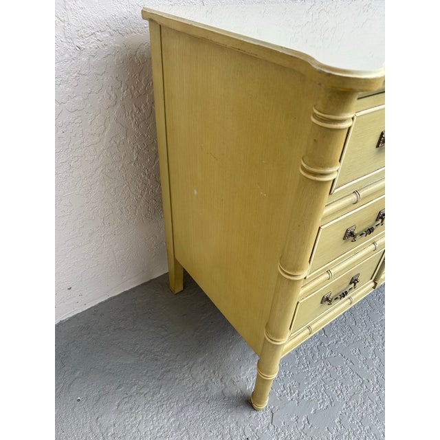 Mid 20th Century Henry Link Faux Bamboo Bali Hai 9 Draw Dresser For Sale In Naples, FL - Image 6 of 9