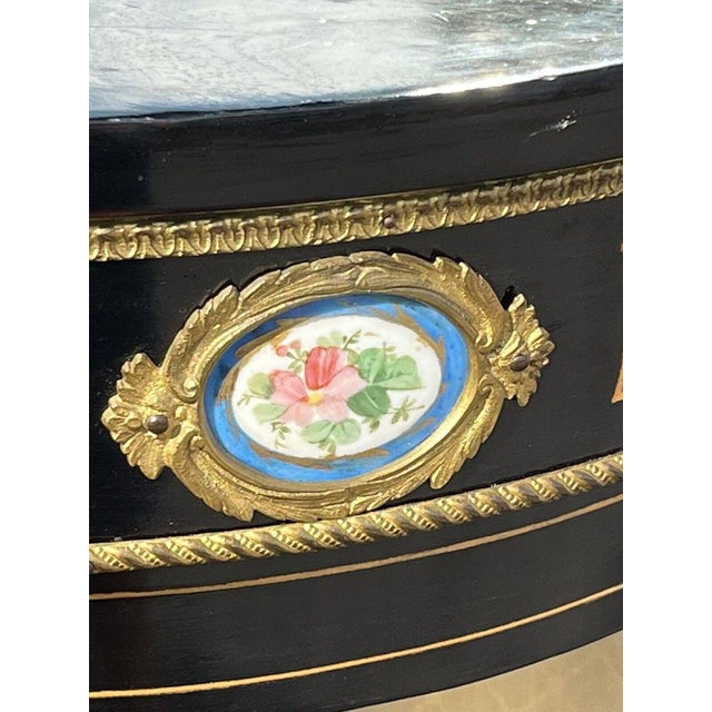 Victorian French Empire Credenza with Porcelain Plaques For Sale - Image 10 of 18