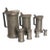 Set of 7 of 19th Century Antique French Pewter Measuring Flagons For Sale