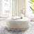 Modern Pasargad Home Cielo Swivel Base Ottoman For Sale - Image 3 of 4
