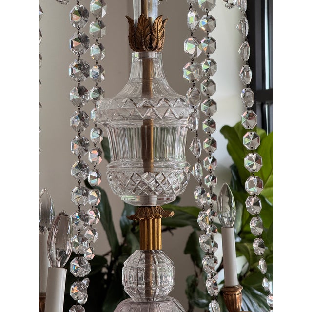 Early 19th Century Anglo-Irish Crystal and Gilt Bronze Chandelier For Sale - Image 10 of 11