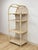 Vintage Arched Blonde Rattan Lattice Etagere Coastal Boho Hollywood Regency For Sale - Image 4 of 16