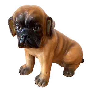 Vintage Mid 20th Century Marwal Ind. Inc. Dog Boxer Sculpture