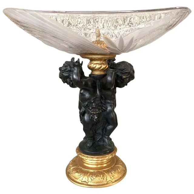 French Ormolu & Bronze Cherub Dish Stand or Tazza, 20th Century For Sale - Image 10 of 10