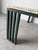 1980’s Vintage Floral Medallion Design Mosaic Top Coffee Table With Green Painted Iron Base/Sold For Sale - Image 9 of 12