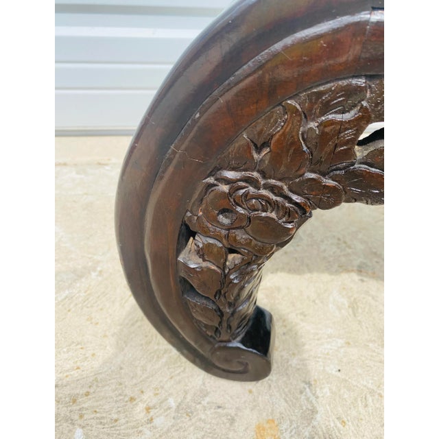 Chinese Antique Hand Carved Chinese Side Table For Sale - Image 3 of 13