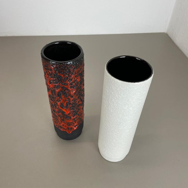 Fat Lava Pottery Vases from Jopeko, Germany, 1970s, Set of 2 For Sale - Image 4 of 18