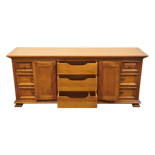 Mid 20th Century Thomasville Furniture Monterey Collection Spanish Mediterranean 75" Triple Door Dresser 430-50 For Sale - Image 5 of 12
