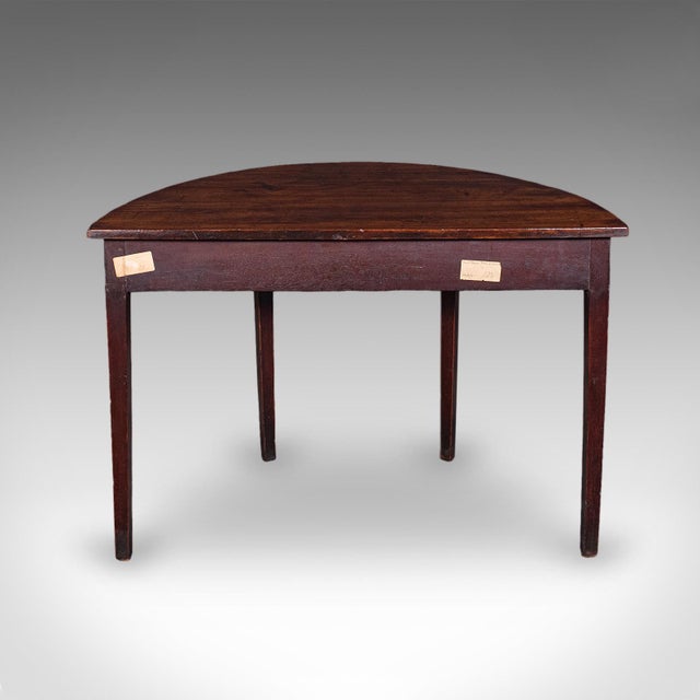 Antique Demi Lune Console Table, English, Alcove, After Hepplewhite, Georgian For Sale - Image 4 of 9