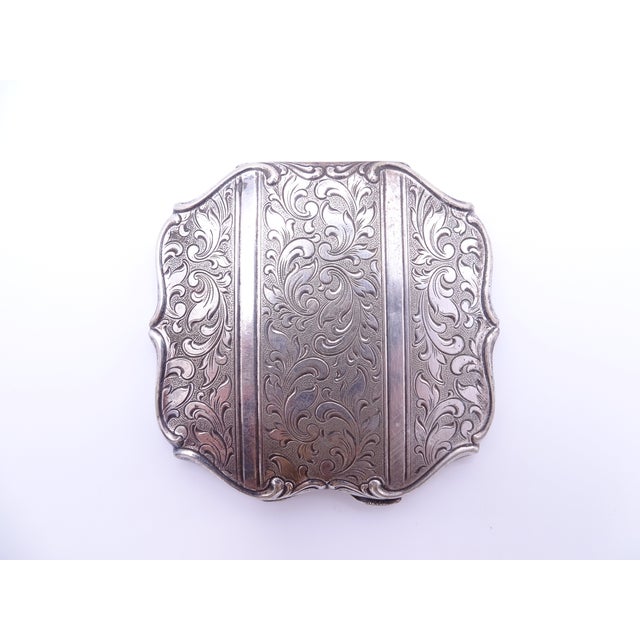 Art Nouveau Powder with Mirror and Silver Plate, France, 1890s For Sale - Image 13 of 18