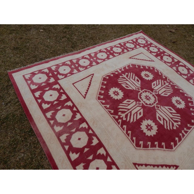 Traditional 1970s Neutral Soft Colors Large Rug - 6'7'' X 9'9'' For Sale - Image 3 of 11