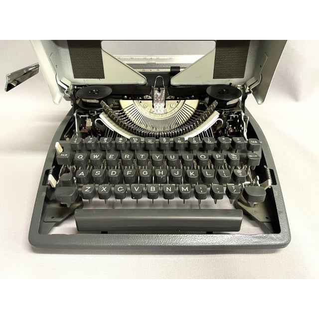 Metal 1970 Olympia Portable Typewriter - Sm8 Model For Sale - Image 7 of 12