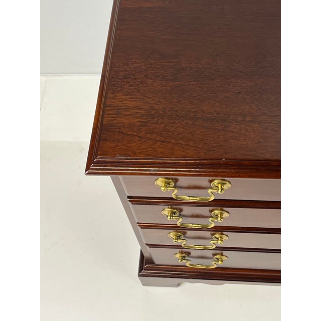 Late 20th Century Councill Craftsmen Mahogany 4-Drawer Bedside Chest For Sale - Image 11 of 12