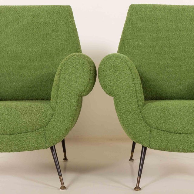 Forest Green Vintage Lounge Chairs by Gigi Radice for Minotti, 1960s, Set of 2 For Sale - Image 8 of 14