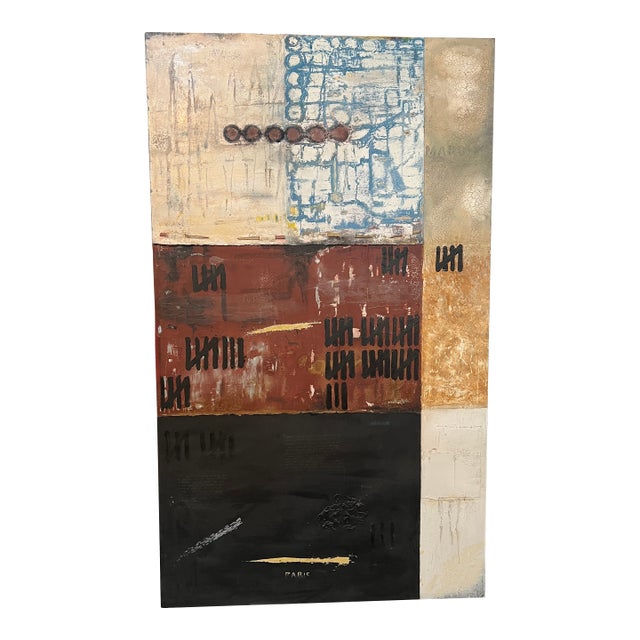 Mixed Media Mid Century Modern Abstract Art by Craig McCord For Sale