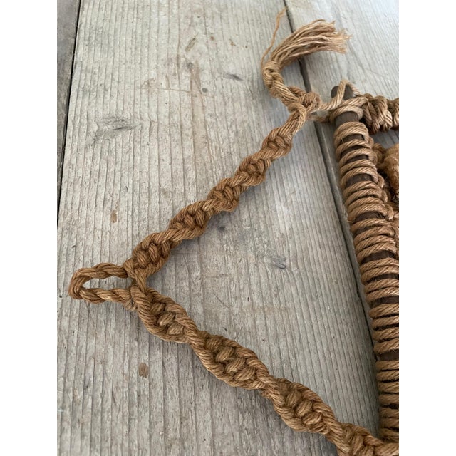 1970s Macrame Owl Mirror, 1970s For Sale - Image 5 of 8
