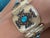 Miriam Salat Morrish Link Resin & Sterling Silver Bracelet Set With White Topaz For Sale - Image 17 of 18