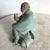 Vintage Chinese Pottery Figurine/Sculpture of a Mudman Drinking Tea For Sale - Image 4 of 7