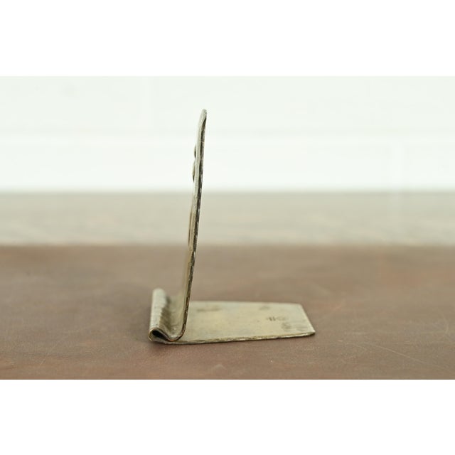 Metal Roycroft Arts & Crafts Hammered Brass Over Copper Bookend, Circa 1920s For Sale - Image 7 of 13