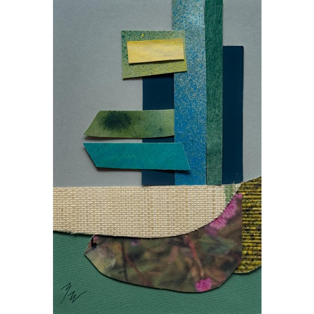 Abstract "Petal 6" Original Mixed-Media Collage on Paper by Zac Woodiel For Sale - Image 3 of 10