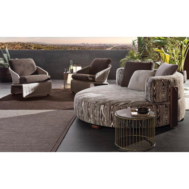 Minotti Minotti Florida Outdoor Round Loveseat For Sale - Image 4 of 12