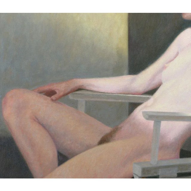 Robert Kinsell 33"x 39" Oil Painting of Reclining Nude Woman For Sale - Image 4 of 8