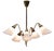 Vintage Swedish Brass Chandelier by Harald Notini for Bohlmarks, 1950s For Sale
