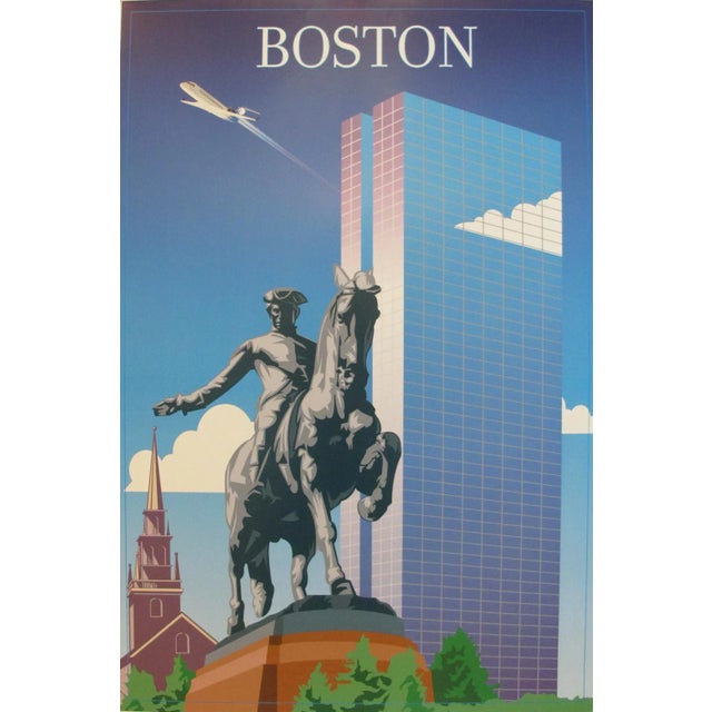 Contemporary 2005 Contemporary Travel Poster, Boston For Sale - Image 3 of 3