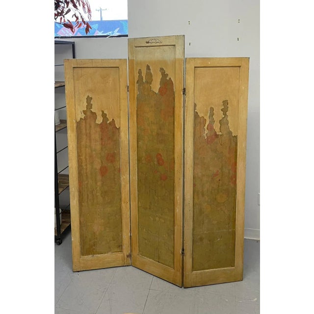 1970s 1970s Vintage Room Divider With Floral Motif For Sale - Image 5 of 9