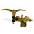 A Pair of Carved and Gilded Wooden Eagles from the mid-1800s, this pair of carved and gilded wooden birds of prey...