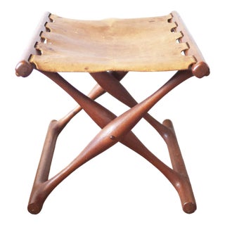 Model 41 Teak Folding Stool by Poul Hundevad Guldhoj, 1950s For Sale