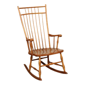 1990s Ethan Allen Windsor Style Maple Rocking Chair