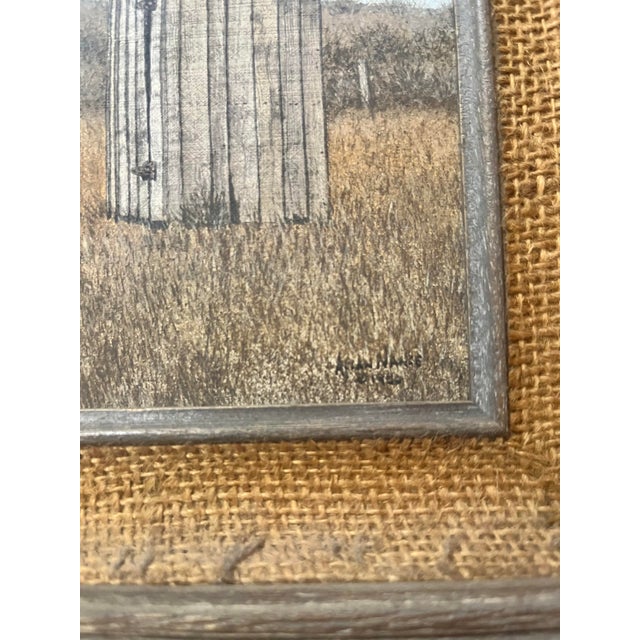 1980s Allan Nance 1980 the Out Back the Vanishing American Scene Acrylic on Board Painting For Sale - Image 5 of 7