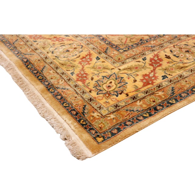 Modern Pasargad Home Tabriz Lamb's Wool Area Rug, 8' 1" X 11' 3", Camel For Sale - Image 3 of 7