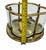 Vintage 2 Light Iridescent Glass & Brass Flush Mount Ceiling Light Fixture For Sale - Image 4 of 5