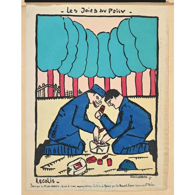 The Joys of the Hairy is a woodcut print realized by Pierre Abadie-Landel (1896-1972) in 1917. This woodcut print is...