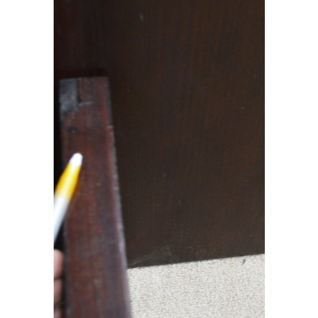 Brown Ethan Allen King Bed Two Nightstands Set For Sale - Image 8 of 10