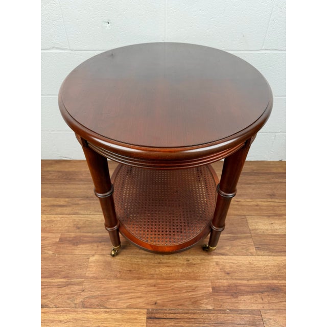 Wood Ethan Allen British Classics Old World Treasures Accent Oval End Table For Sale - Image 7 of 9