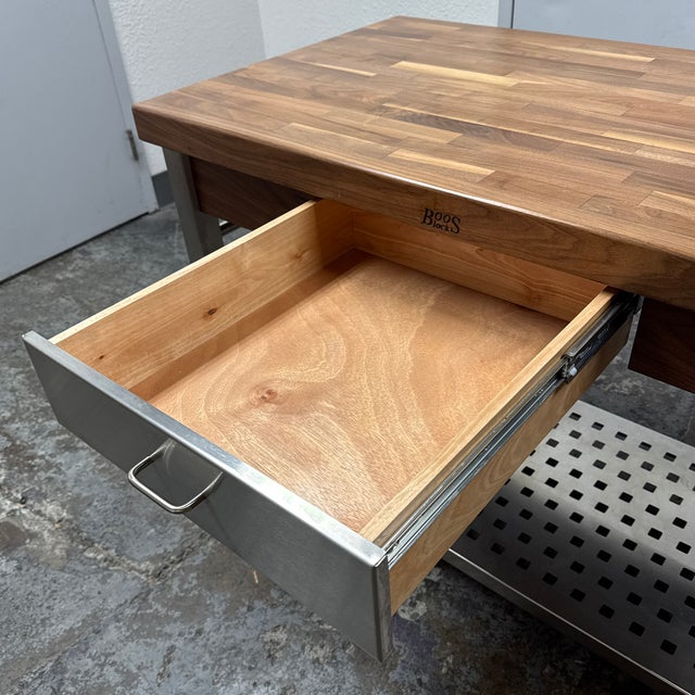 John Boos Cucina Americana Grande Butcher Block Prep Table For Sale - Image 9 of 12