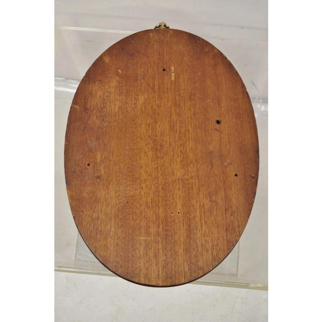 Antique Classical Oval Carved Mahogany Figural Goddess Wall Sculpture Plaque For Sale - Image 9 of 11