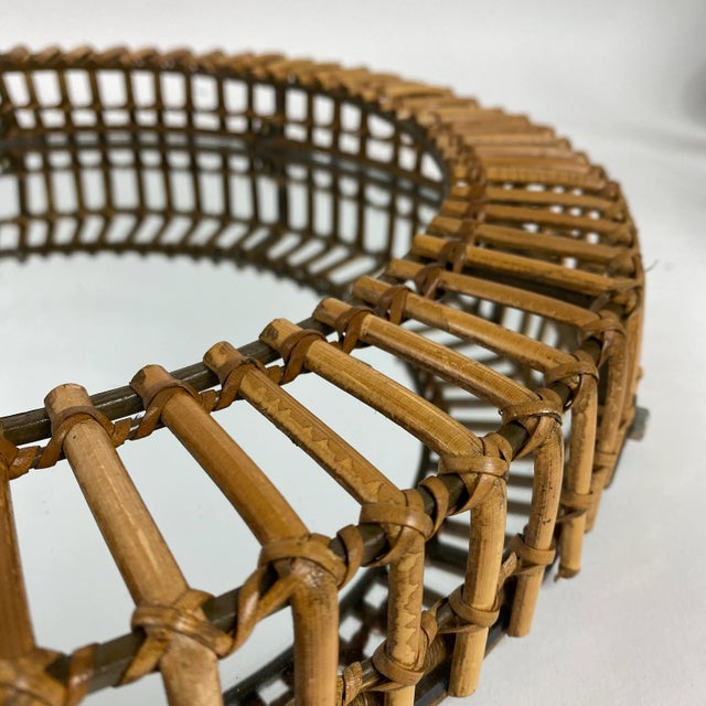 Umbra Vintage Round Rattan Mirror by Matt Carr for Umbra For Sale - Image 4 of 7