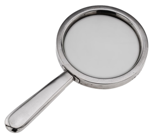 Antique English Silver Magnifying Glass, 1916