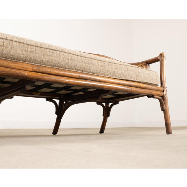 McGuire Organic Modern Rattan Double-Cane Panel Sofa Settee For Sale - Image 13 of 18