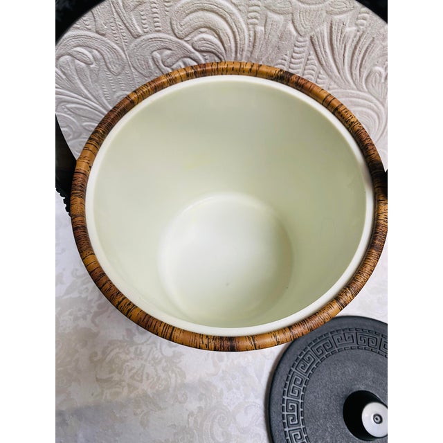 Plastic Mid Century Modern Greek Key Ice Bucket For Sale - Image 7 of 8