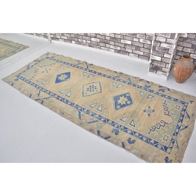 1950s Faded Oushak, Weathered Earth Tone Floor Art For Sale - Image 4 of 10