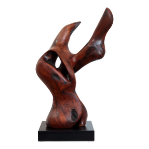 Together Bound - Medium Size Abstract Organic Form Redwood Sculpture Original Artwork by Joe Garnero
