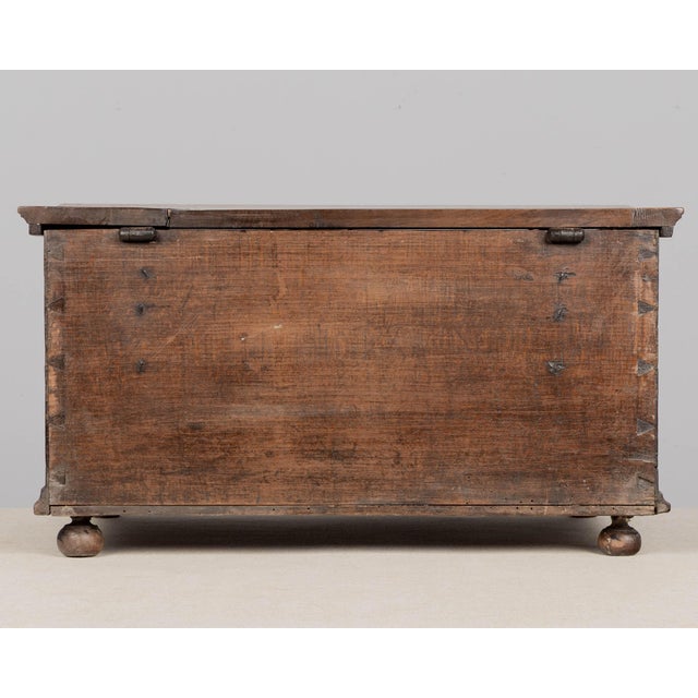 Renaissance 19th Century Spanish Walnut Wedding Coffer or Marriage Chest For Sale - Image 3 of 12