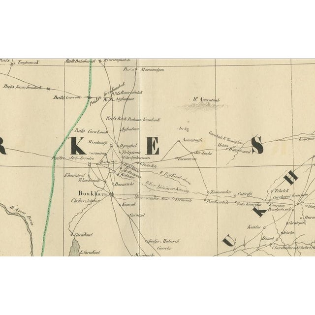 Paper Antique Map of Turkestan by Vandermaelen, 1827 For Sale - Image 7 of 10
